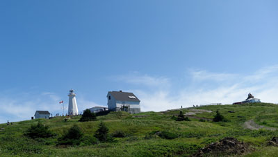 view from below Cape Spear lighthouse