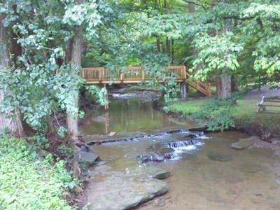 Bridge over campground stream