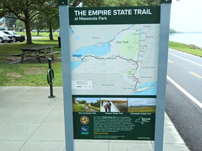 Empire State Trail Sign in
        Nawanda Park
