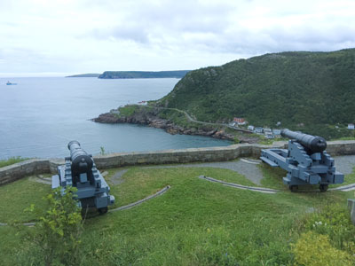 Gun
            emplacemts protecting the harbor