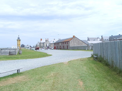 The recreated Village
        within the fort