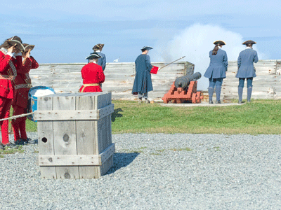 Cannon firing