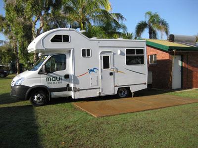 Rental RV along
            side our On Suit