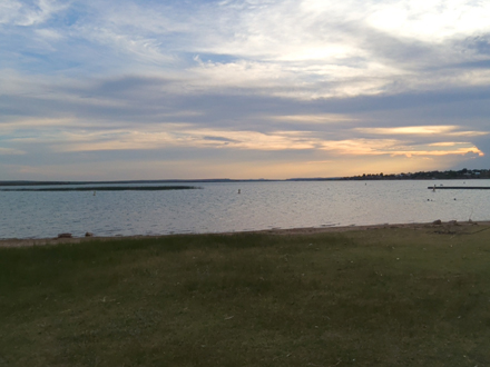 evening lake walk