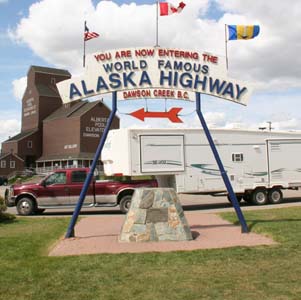 Entry to
            the Alaska Highway